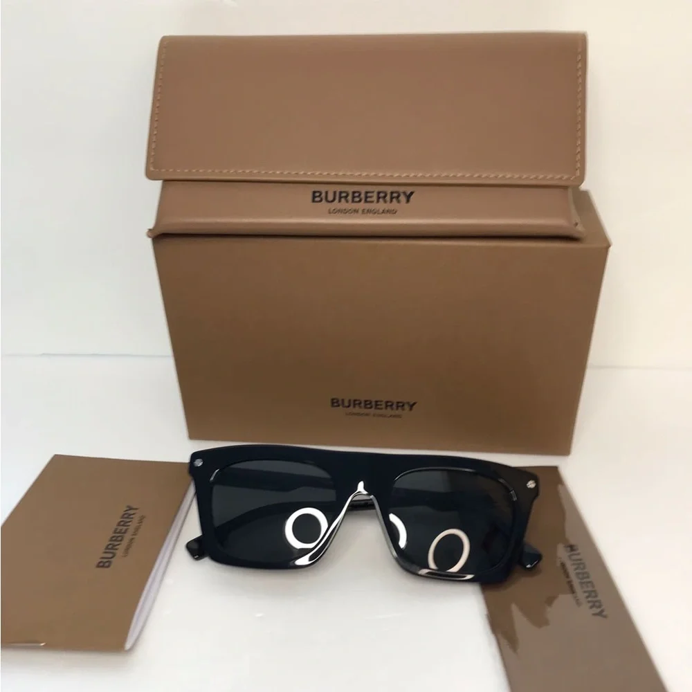 Burberry Camron Grey Rectangular Men's Sunglasses BE4318 300187 51.